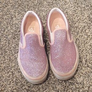 Pink Sparkly Van's Girls size 2